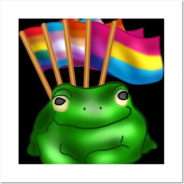 Proud Frog Wall Art by TheQueerPotato